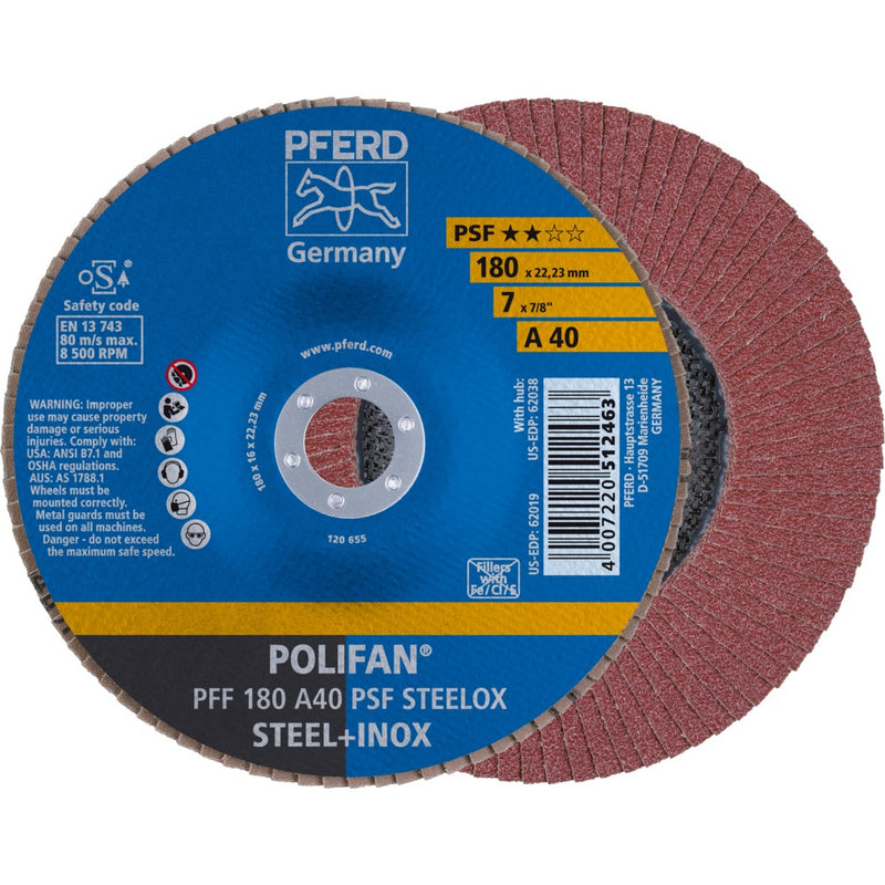 PFERD POLIFAN-lamellrondell PFF 180 A 40 PSF STEELOX